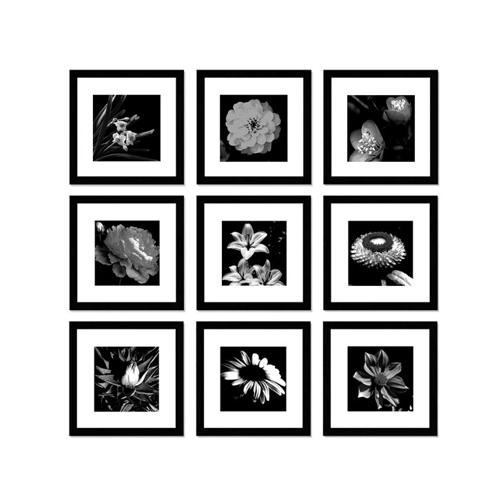 9 ta klassik Amerika galereyasi devor ramkalari to'plami