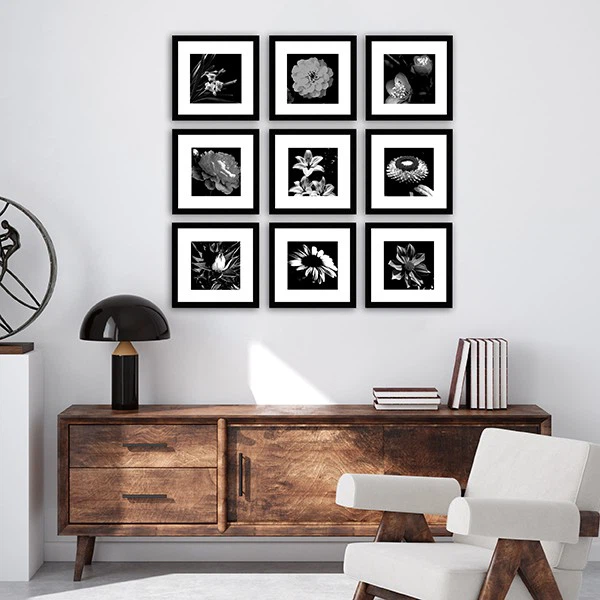 Classic American Living Room Gallery Wall Layout Idea